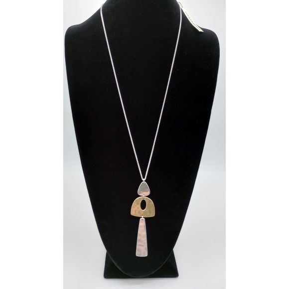 Lucky Brand Silvertone Adjustable Slider Necklace - Picture 1 of 4